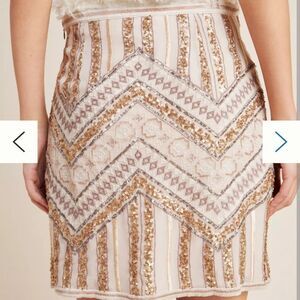 Anthropologie Darla embroidered embelished skirt size 8 NWT with flaws